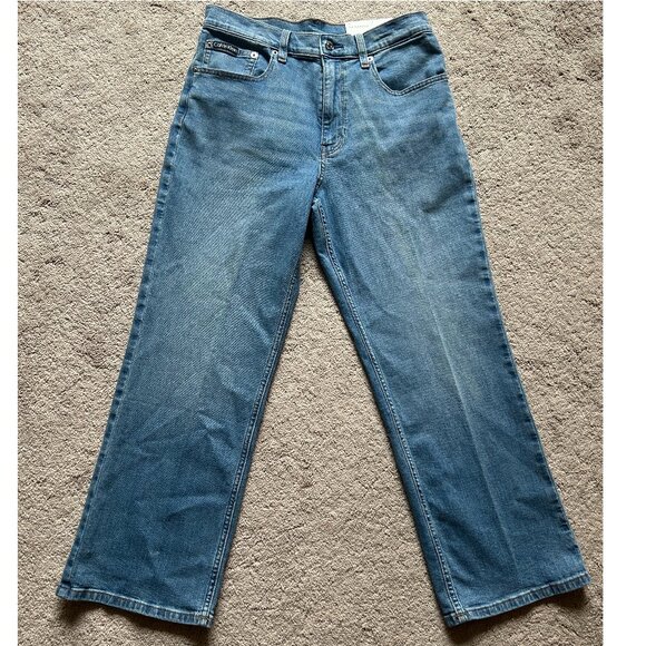 New Womens Calvin Klein Jeans High Rise Bootcut Blue Denim Jeans 29 - Picture 1 of 3